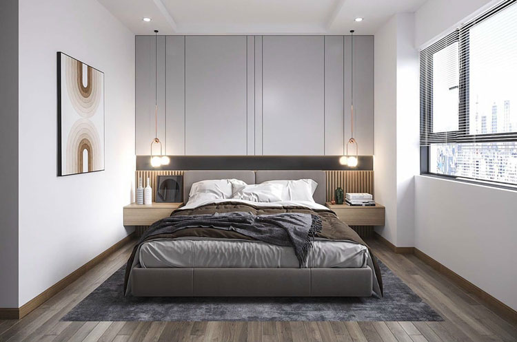 Ứng dụng tấm ốp tường cho nhà ở phòng ngủ