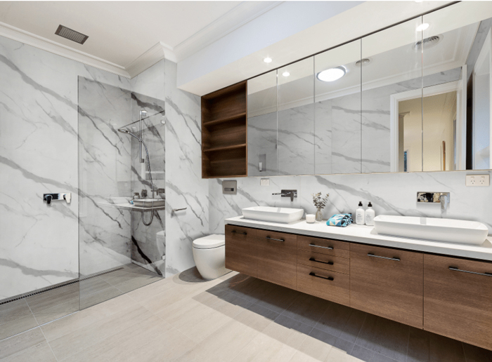 Ứng dụng trong nhà vệ sinh, khu vực ẩm ướt giúp thi công nhanh chóng, linh hoạt trong mọi không gian