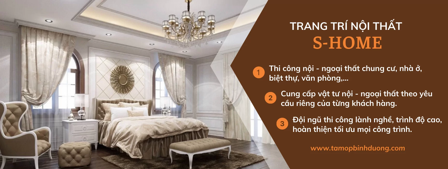 Trang trí nội ngoại thất - Thi công phào chỉ, tấm ốp tường tại Bình Dương