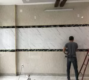 Thi công tấm ốp tường